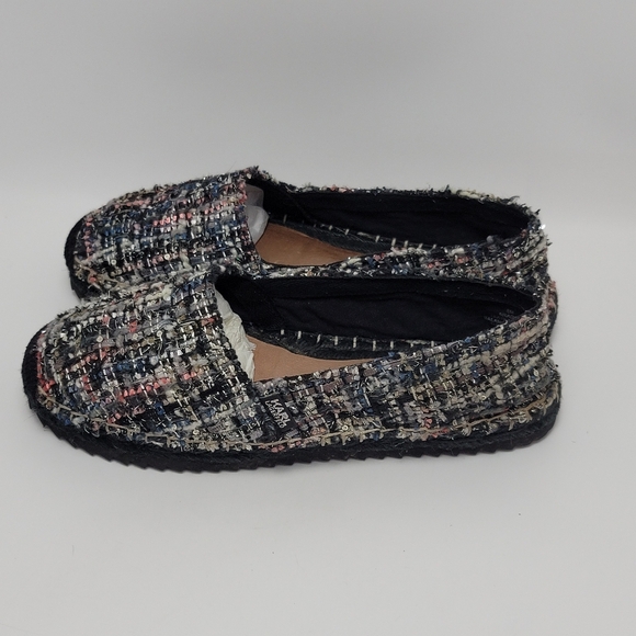 Karl Lagerfeld Arogo 2 Tweed Slip On Flat Shoes Size 8 - Picture 13 of 14